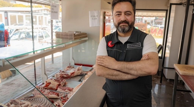 Elbistan Belediyesi'nin Et Tanzim Satış Noktası'nda etin kilosu 2024 yılında da değişmedi