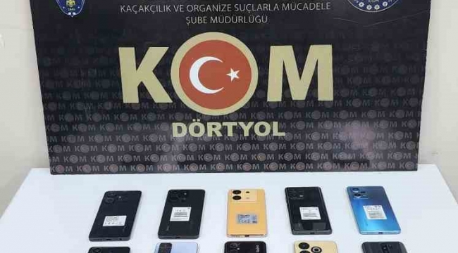 Hatay'da 10 adet kaçak cep telefonu ele geçirildi