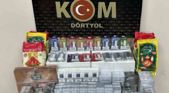 Hatay'da kaçak tütün ve makaron operasyonu