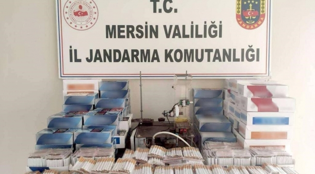 Mersin'de 100 bin kaçak makaron ele geçirildi