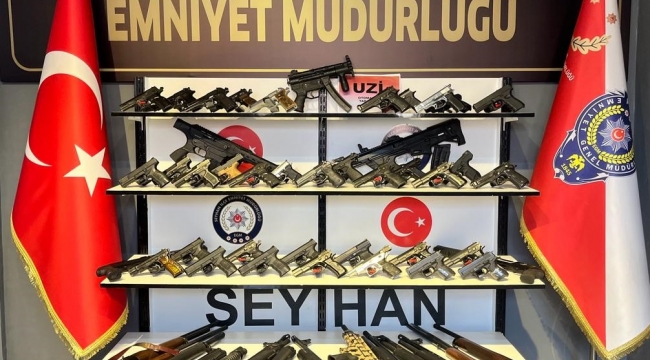 Seyhan'da 60 ruhsatsız silah ele geçirildi, 10 kişi tutuklandı