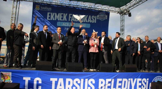 Aylık 110 bin kapasiteli Tarsus Ekmek Fabrikası törenle açıldı