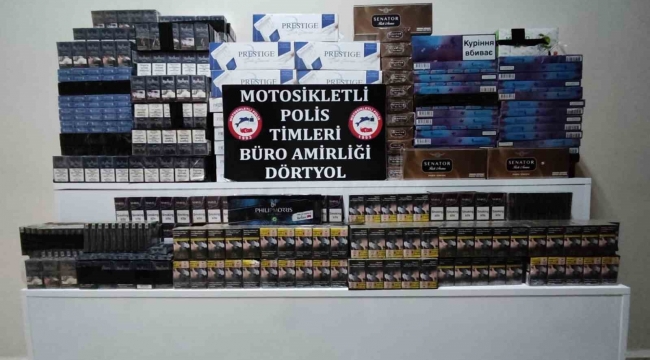 Dörtyol'da 2 bin 573 paket kaçak sigara ele geçirildi