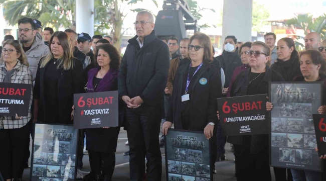 Mezitli'de 6 Şubat depremlerinde hayatını kaybedenler anıldı