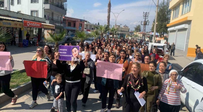 Kadınlar öldürülen Mervegül için yürüdü