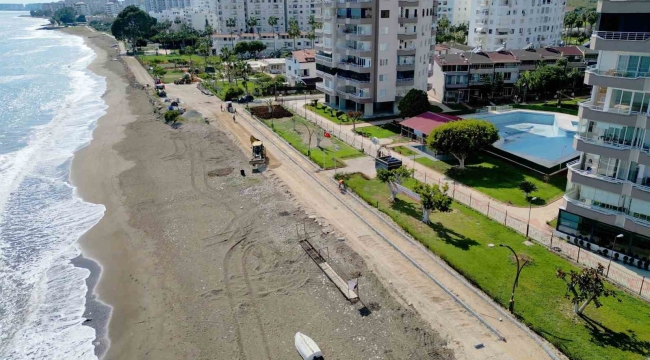 Mezitli sahilinde 13 kilometrelik yeni yol projesi başlatıldı