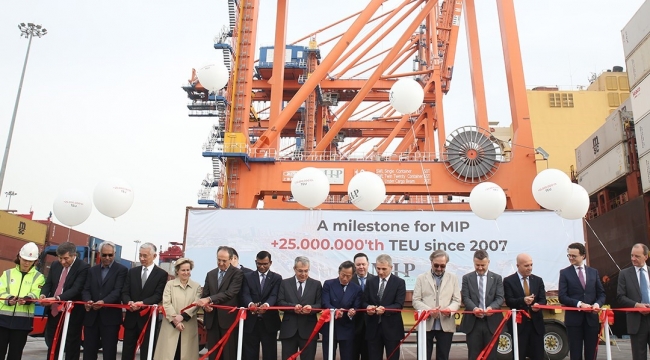 MIP 25 milyon TEU'nun üzerinde konteyner elleçleyerek yeni bir kilometre taşına ulaştı