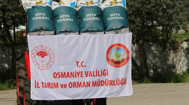 Osmaniye'de çiftçilere soya tohumu desteği