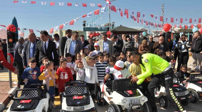 Silifke'de çocuklar için trafik eğitim parkı açıldı