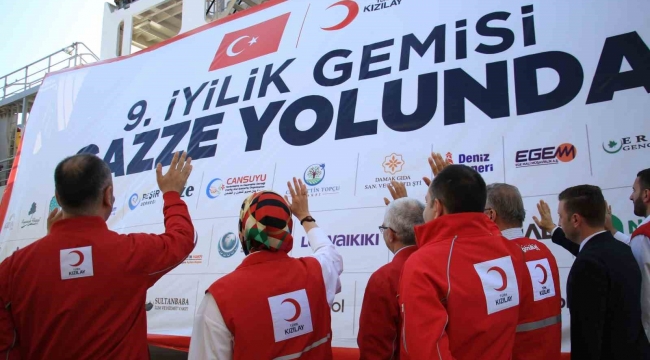 9. "İyilik Gemisi" Gazze'ye uğurlandı