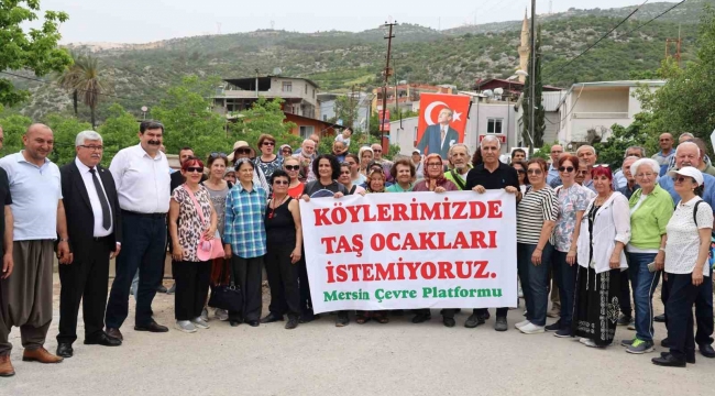 Belediye Başkanı taş ocağı eylemine katıldı