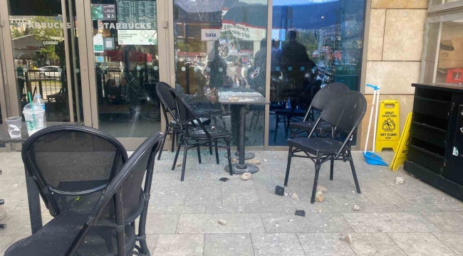 Kahramanmaraş'ta Starbucks'a taşlı silahlı saldırı: 1 yaralı