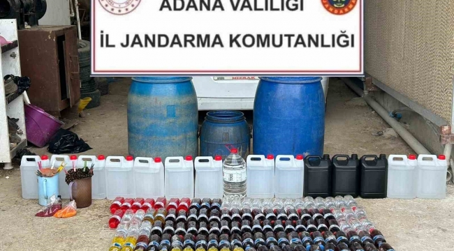 Yüreğir'de 200 litre sahte içki ele geçirildi