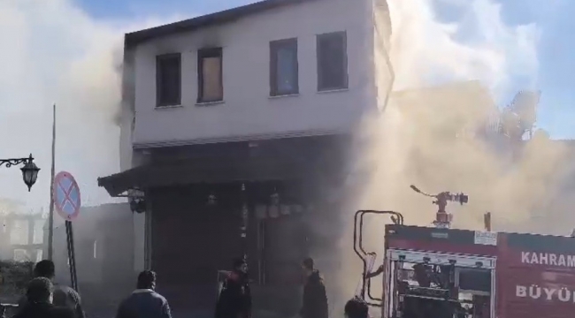 Kahramanmaraş'ta iş yerinde yangın